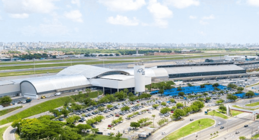 Mídia no aeroporto de Fortaleza